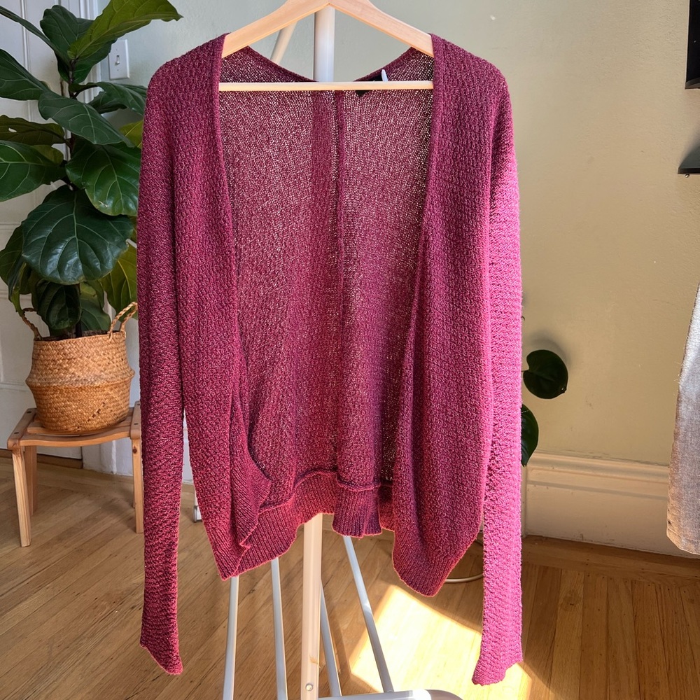 Urban Outfitters Maroon Knit Cardigan